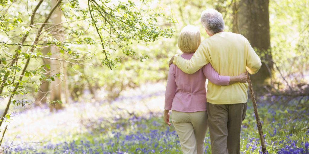 What is a pension - Couple walking outdoors